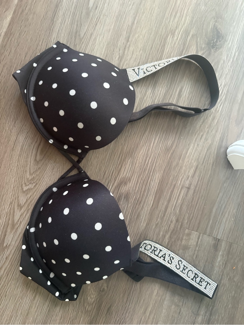 Victoria's Secret Black Polka Dot Push-Up Bra